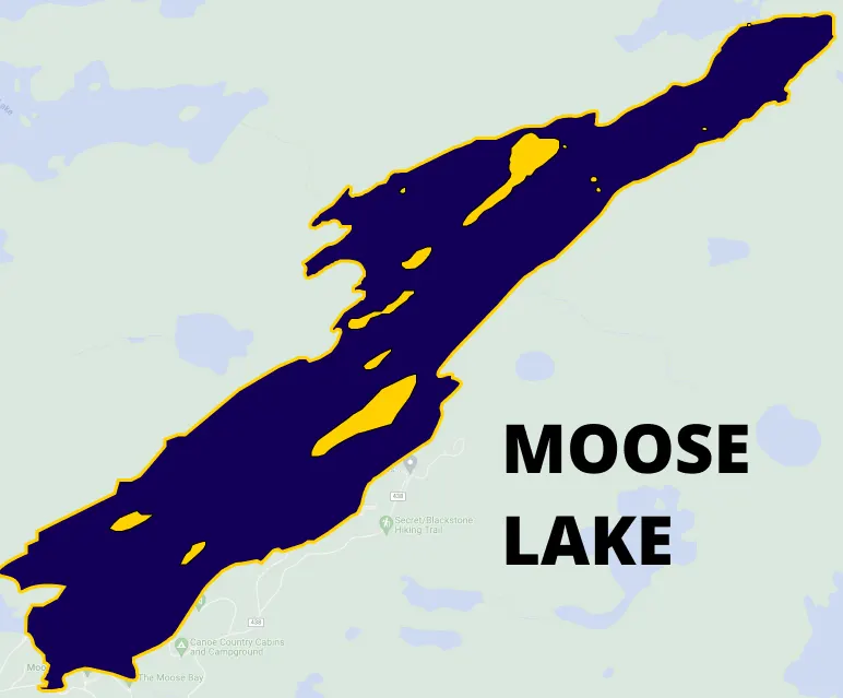 Vectorized map of moose lake